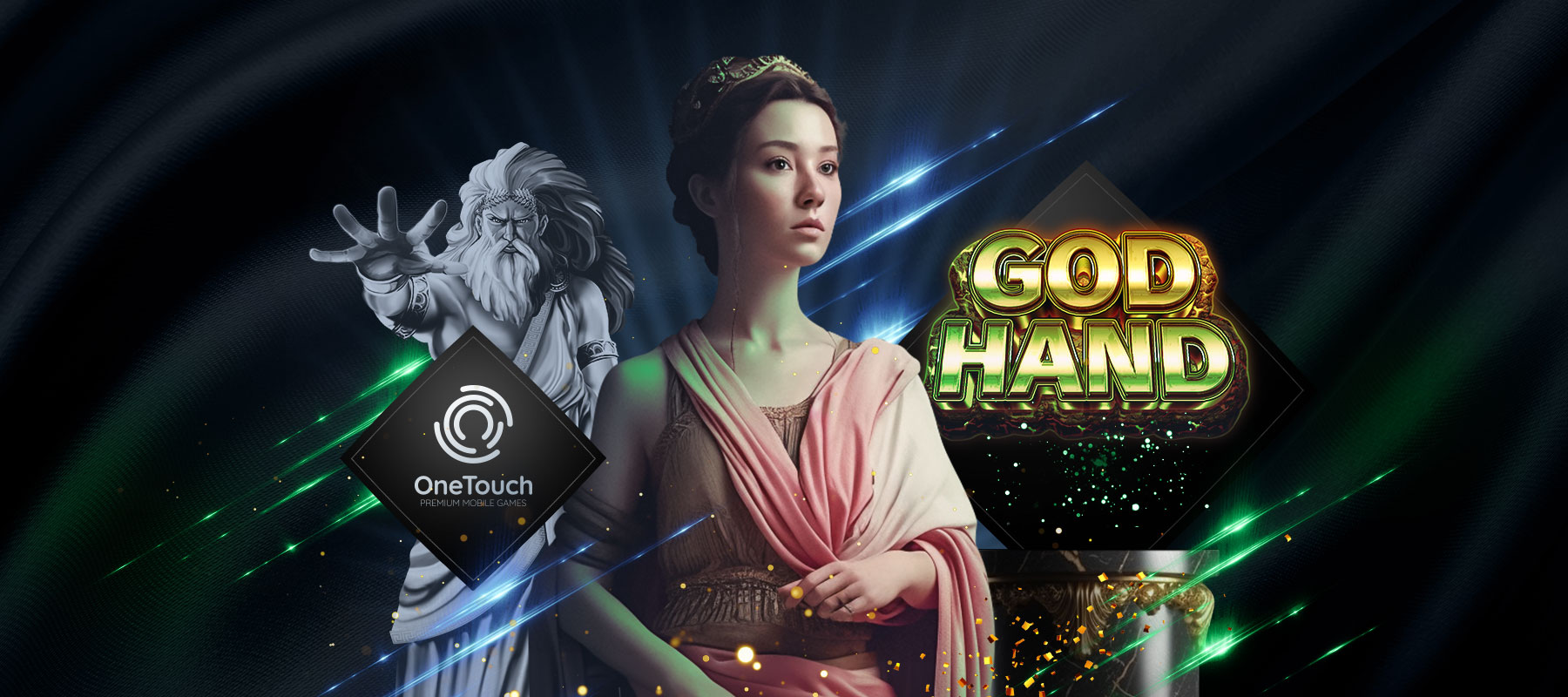 Win up to 10,000X your bet in the all-new God Hand Feature Buy