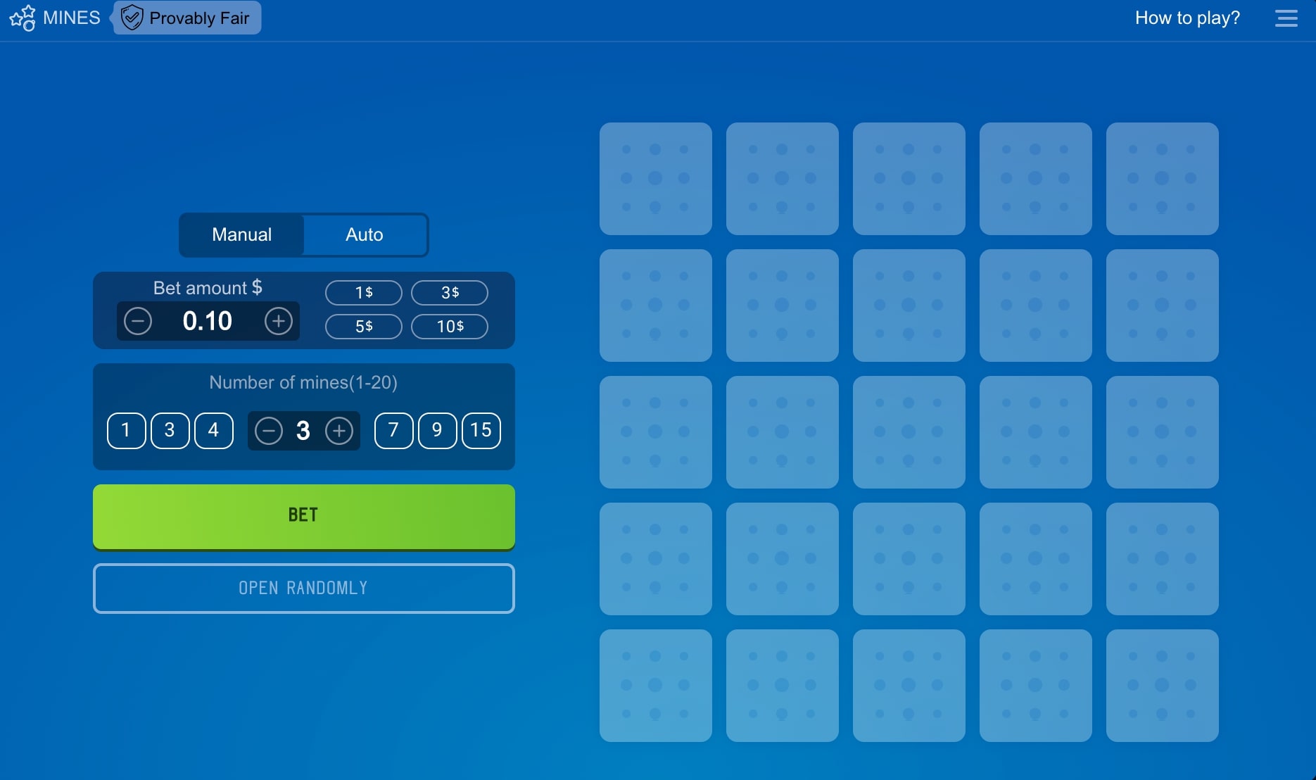 How to play for real cash Turbo Mines game by Galaxsys