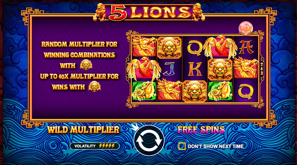 5 Lion Slots Free Play