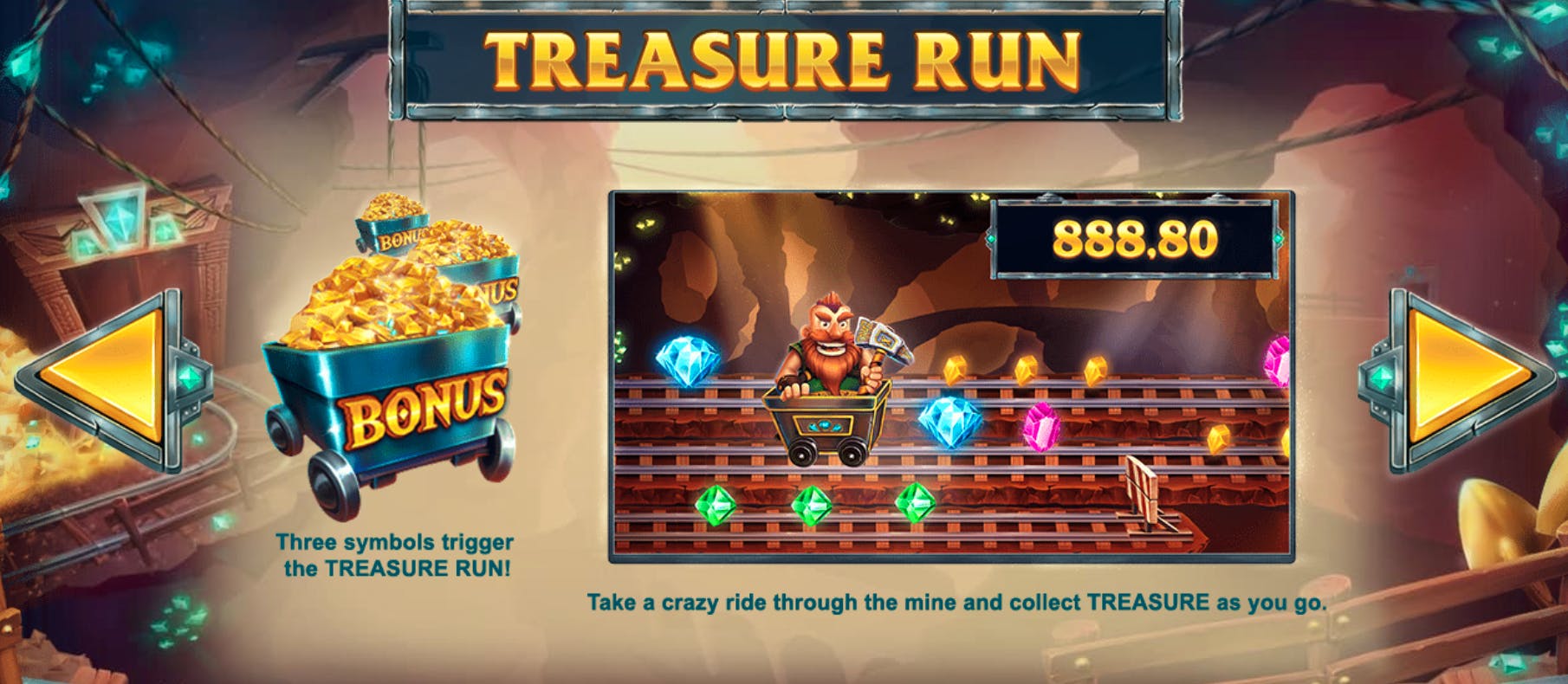Dig for wins with Treasure Mine! 3 treasure mine treasure run